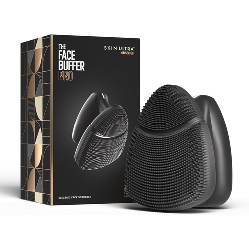 MANSCAPED® The Face Buffer PRO - Limpiador facial eléctrico de silicona para hombre para nutrir, limpiar profundamente y exfoliar tu piel, 3 modos de limpieza facial y 2 velocidades de vibración